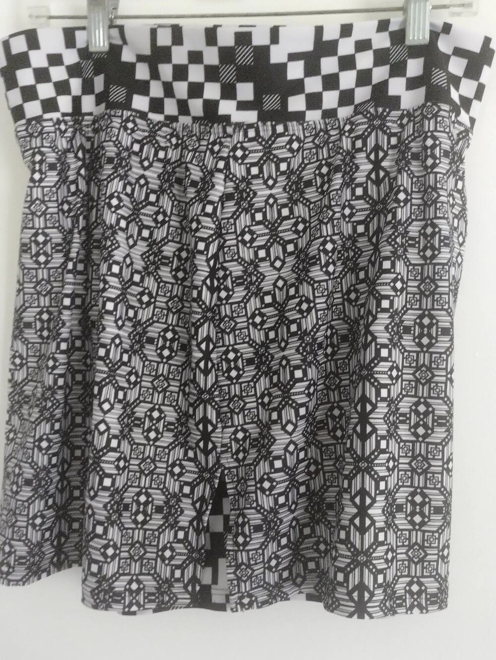 Black & White Geometric Print Skort Size Large